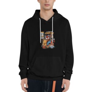 Unisex Streetwear Hoodie – Long Sleeve with Punk-Inspired Graphic Design and Practical Pocket